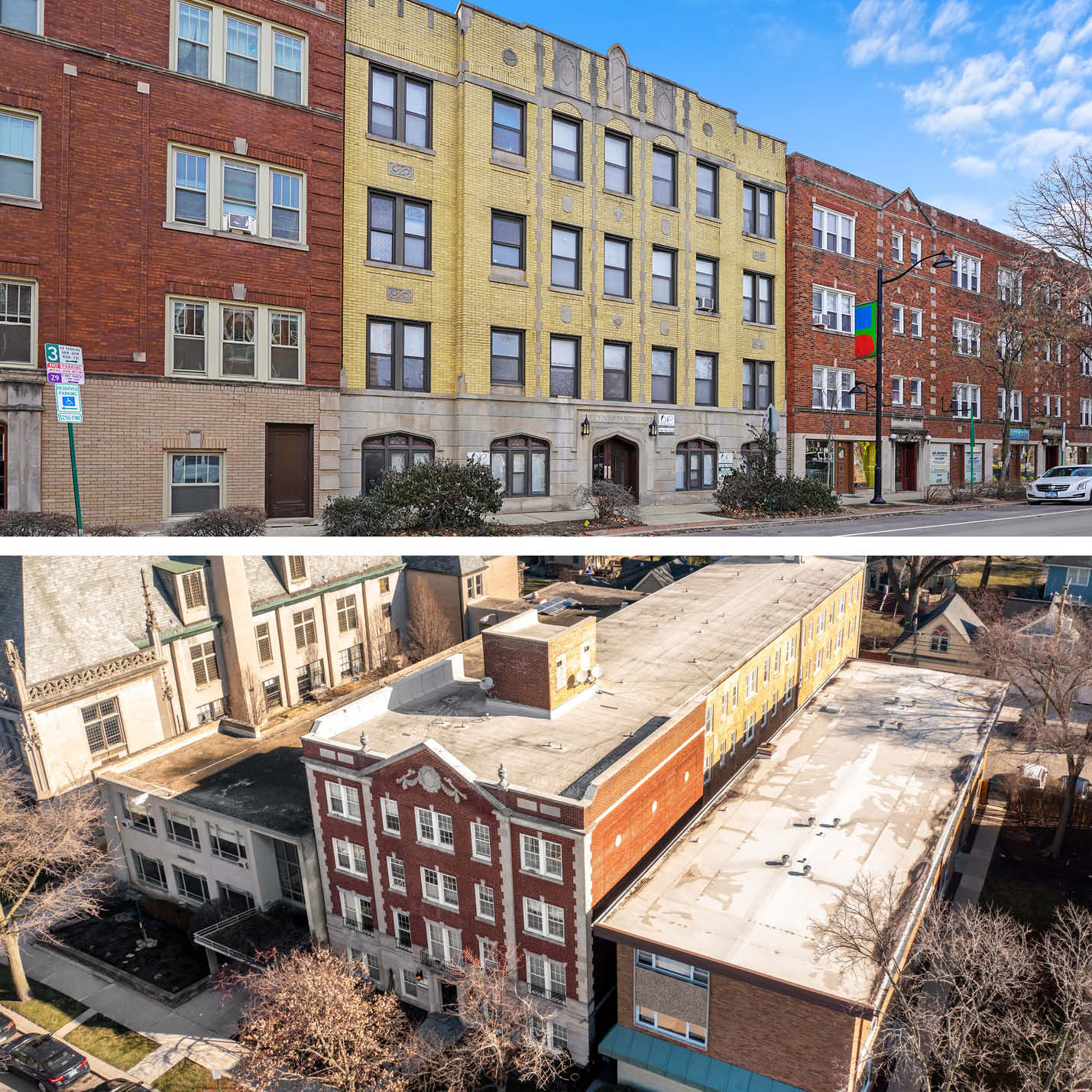 212 S. Oak Park Ave. and 37 Harrison St. – two multifamily buildings featured in a premier apartment building investing opportunity