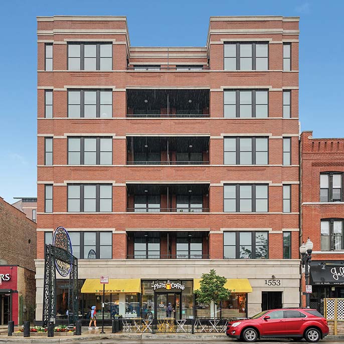 Image of 1553 North Wells Street, a luxury new construction mixed-use property in Old Town.