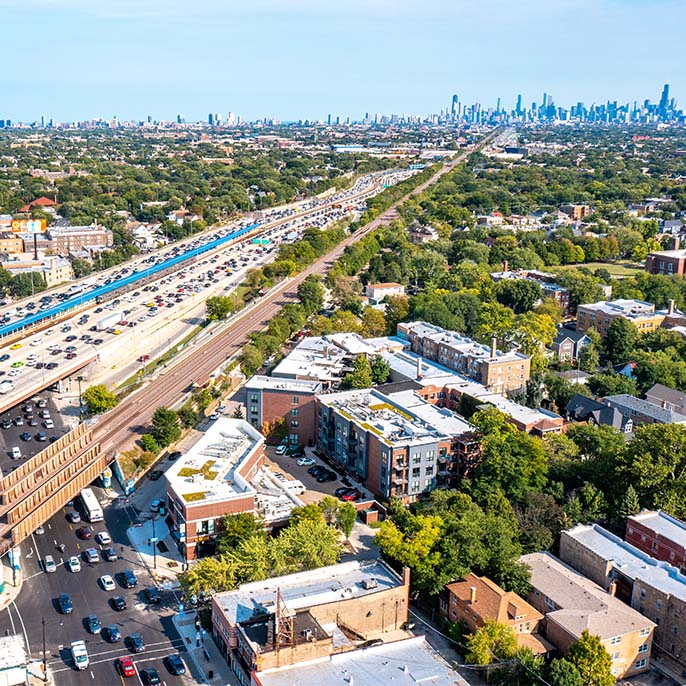 Modern Chicago multifamily apartment building representing April 2026 market transactions