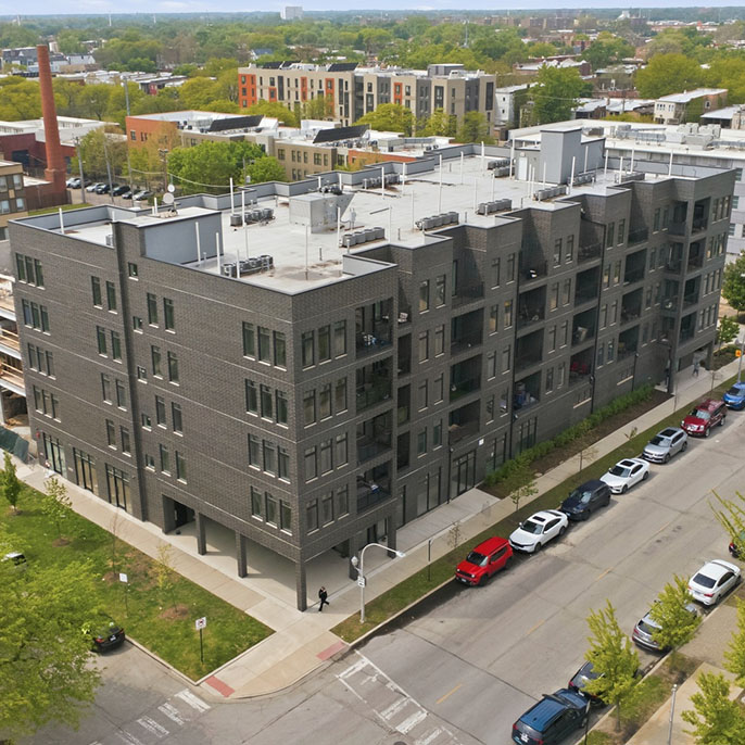 Newly constructed 60-unit multifamily property for sale near the University of Chicago